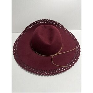 Wool Felt Hat Maurices One Size‎ Burgundy Wine Floppy New With Tags